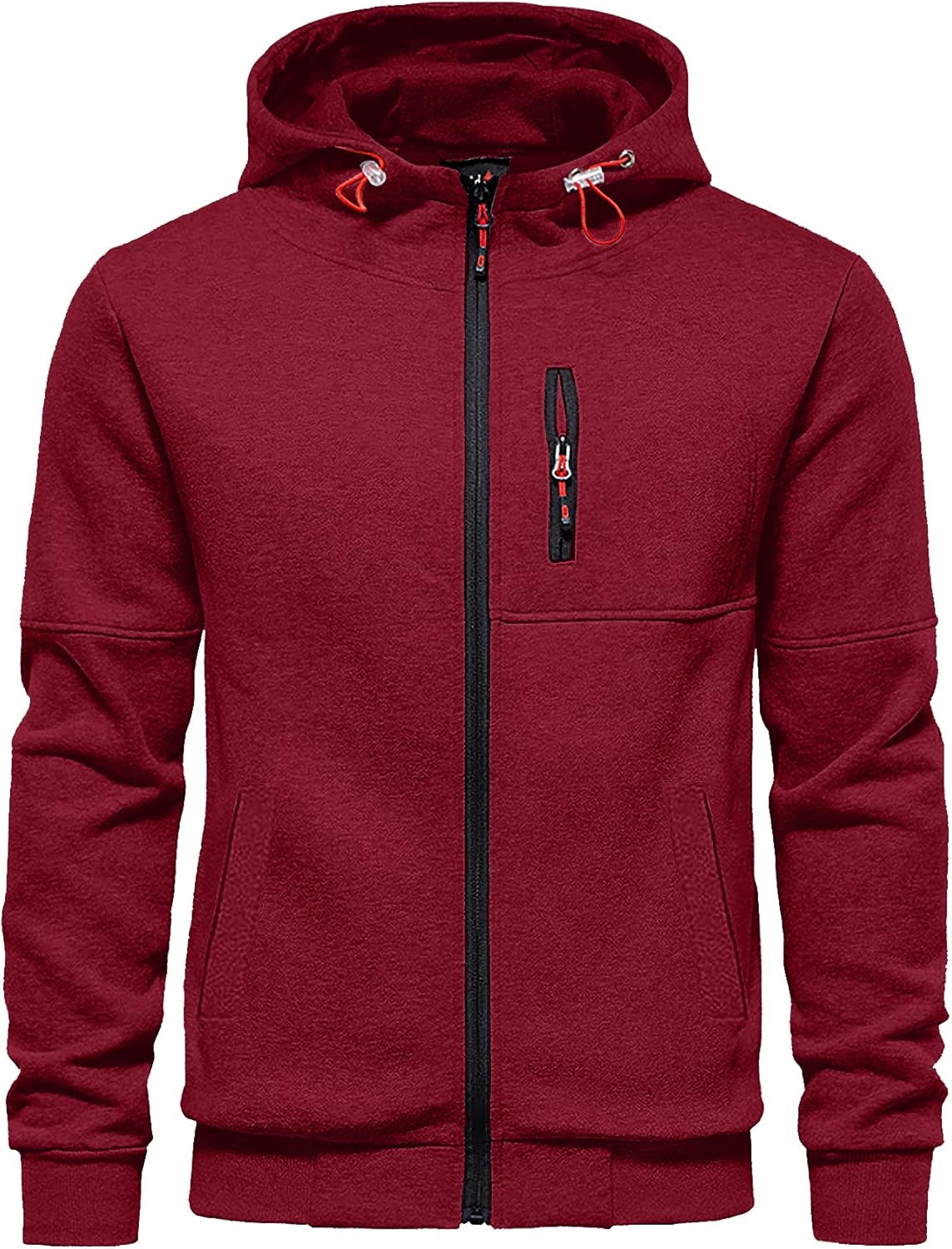 Detalle de CTU Herren Hoodie Zip Up Langarm Fleece – warmes Allround-Modell von S bis 3XL
