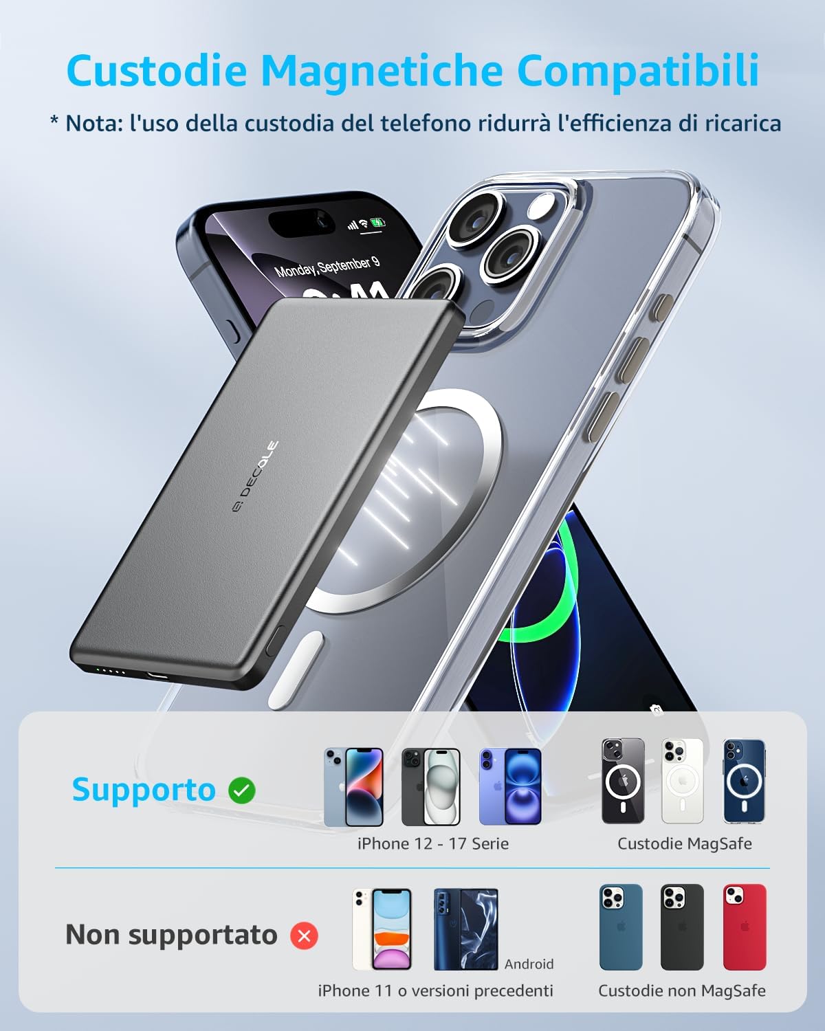 Thumbnail 5 de decqle Air Powerbank MagSafe 5000mAh Grigio