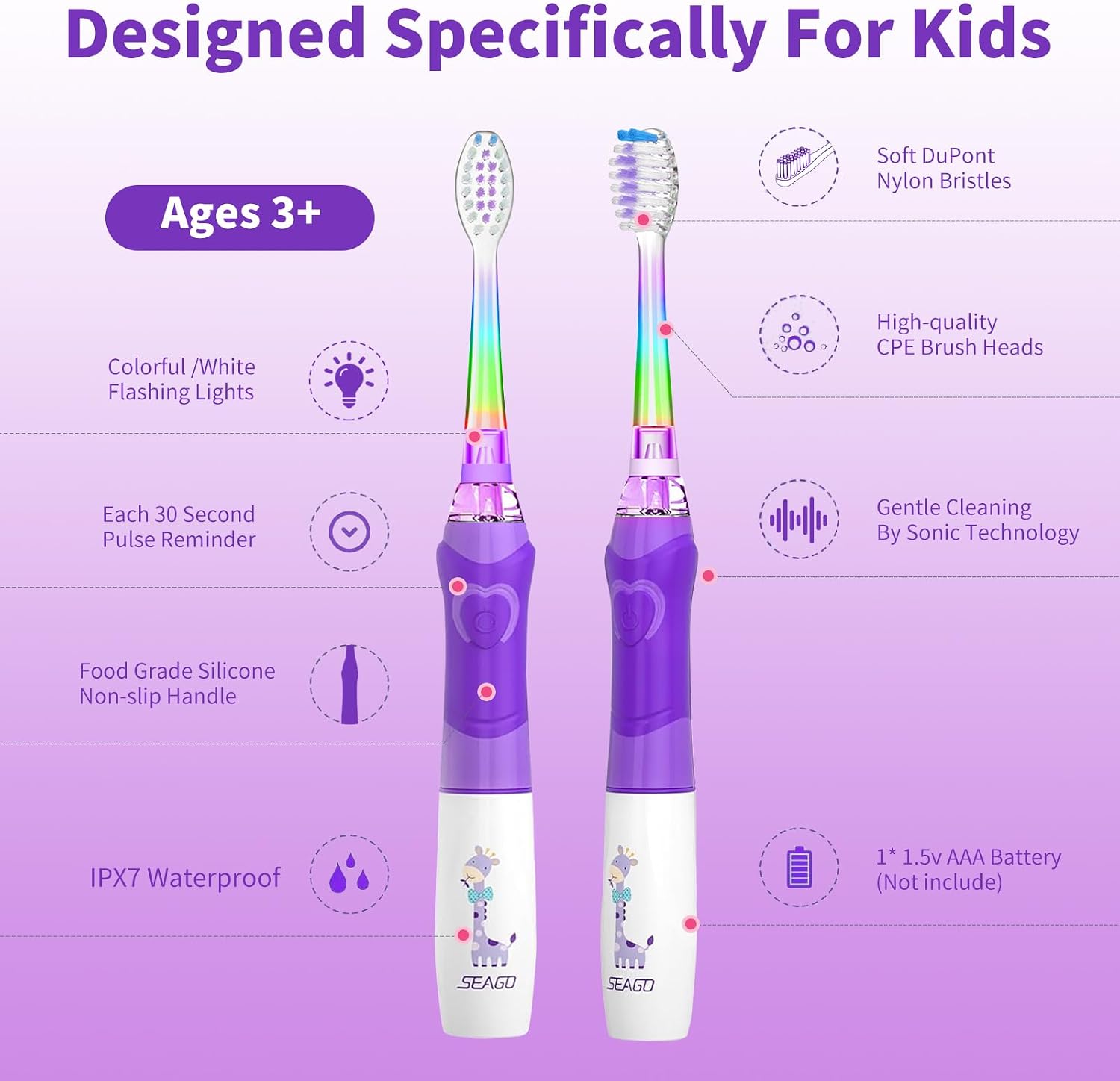 Thumbnail 6 de Seago SG977 Kids Electric Toothbrush