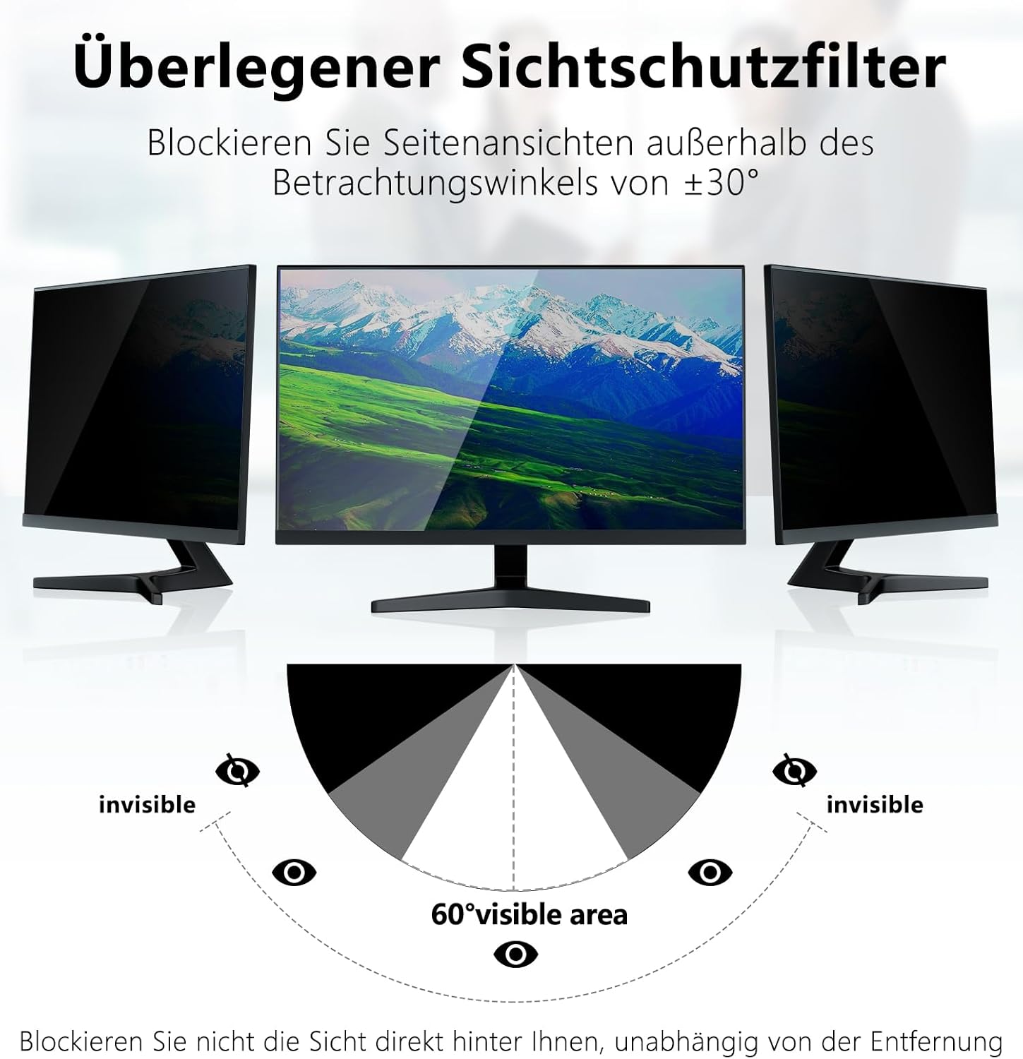 Thumbnail 2 de PYS Blickschutzfolie für 32-Zoll-Monitor (16:9) gegen Seiteneinblick