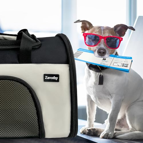 Thumbnail 8 de Zavothy sac de transport pliable pour chat et chien, respirant, taille S beige