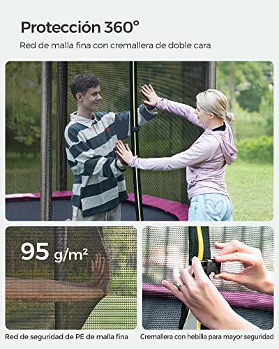 Thumbnail 8 de SONGMICS Cama Elástica redonda 183 cm STR061P01V1: seguridad, espacio y durabilidad para niños