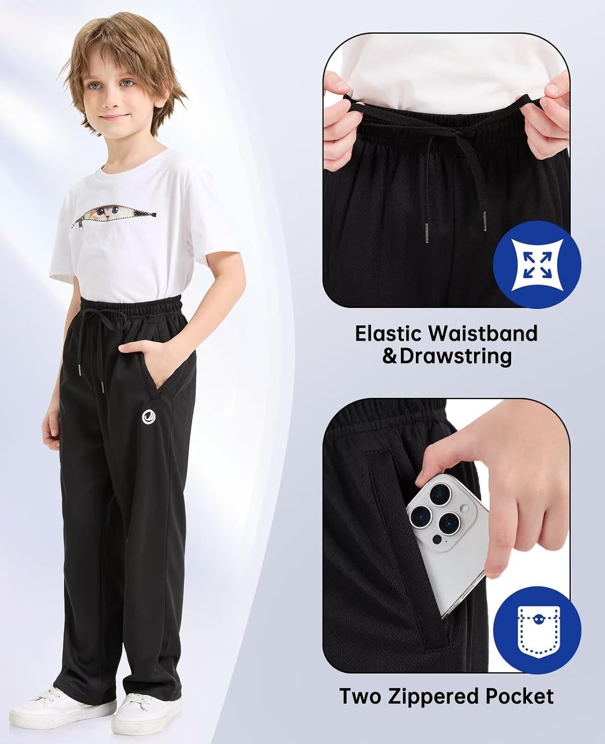 Thumbnail 4 de OCYMA Boys Sweatpants 5-Pack Mesh Joggers