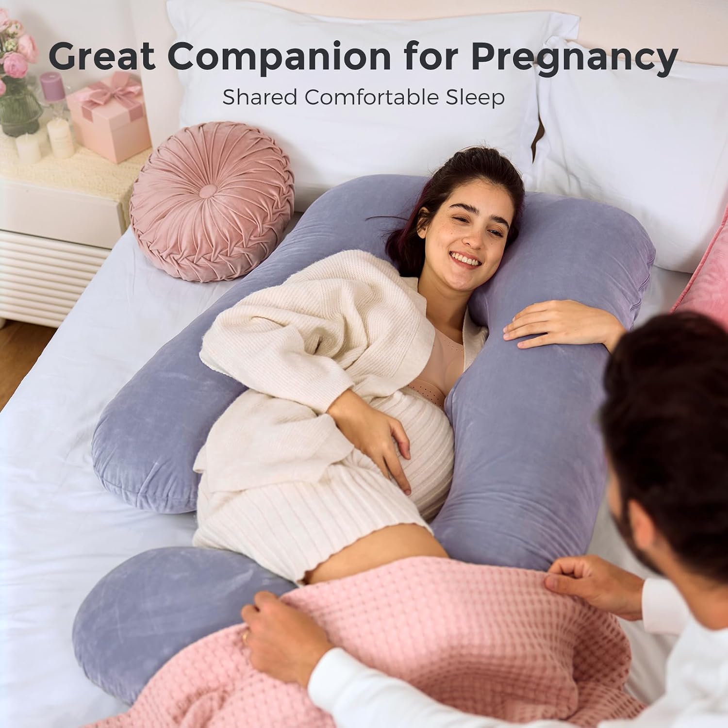 Thumbnail 4 de momcozy Pregnancy Pillow 57 inch U-Shaped