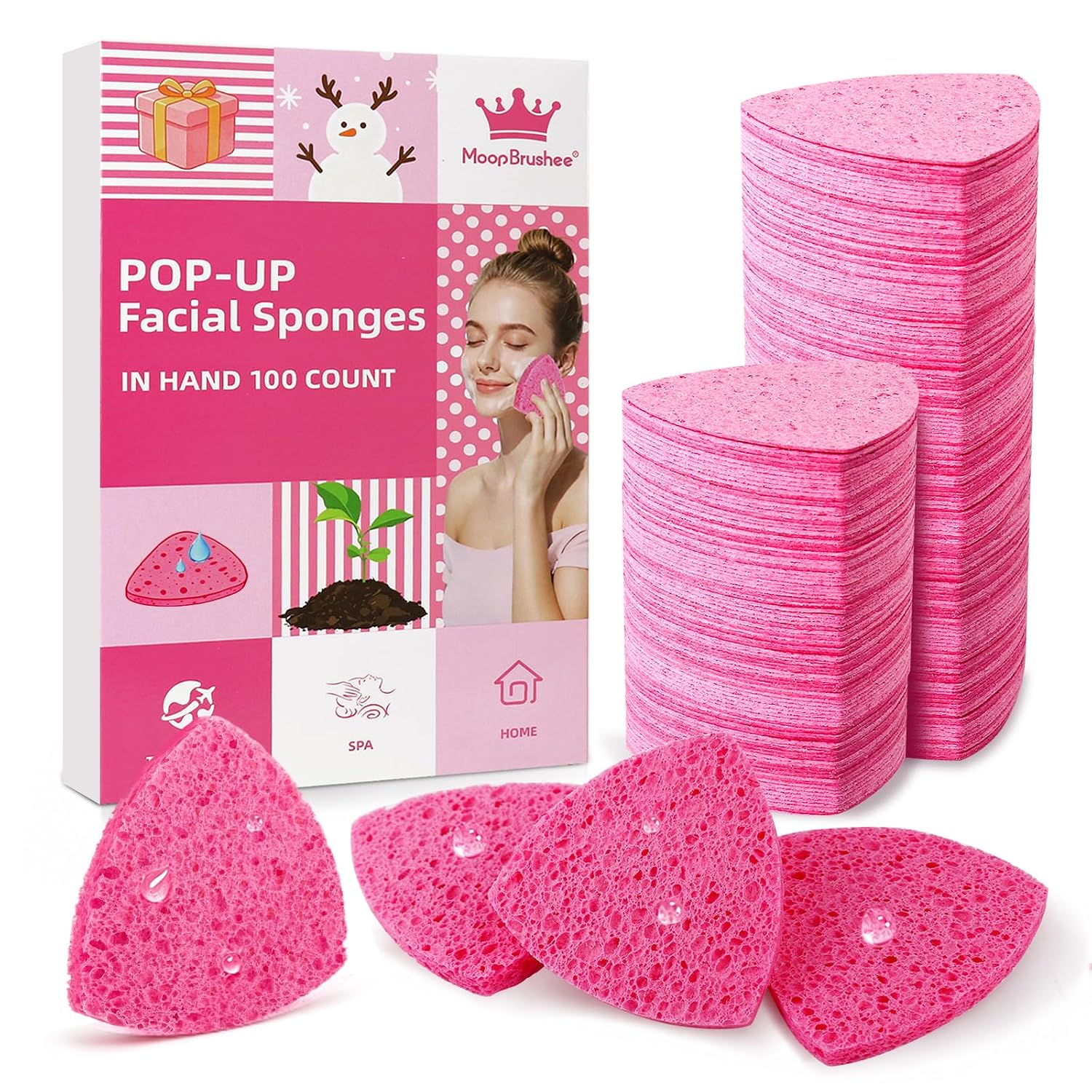 Detalle de MoopBrushee Facial Sponges, Cellulose