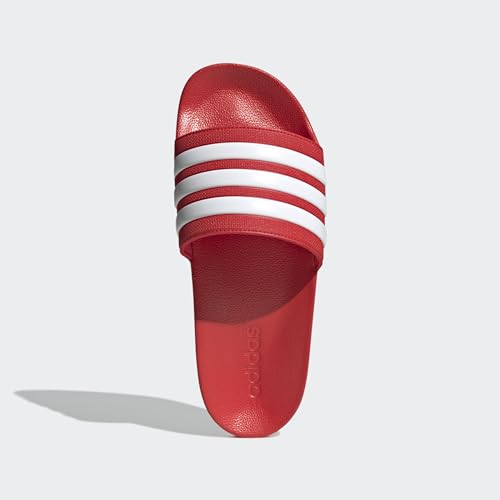 Detalle de adidas Adilette Comfort Slides: Zuecos Unisex para adulto en Vivid Red Cloud White, talla 40.5 EU