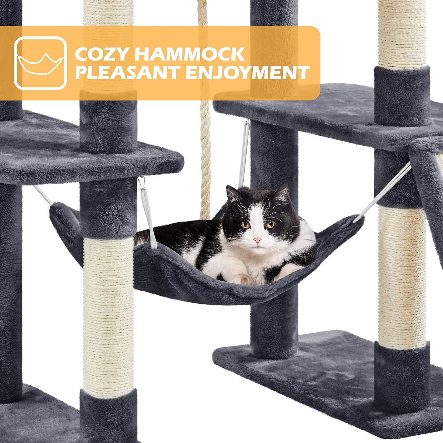 Thumbnail 5 de Yaheetech Árbol para gatos gigante 209 cm