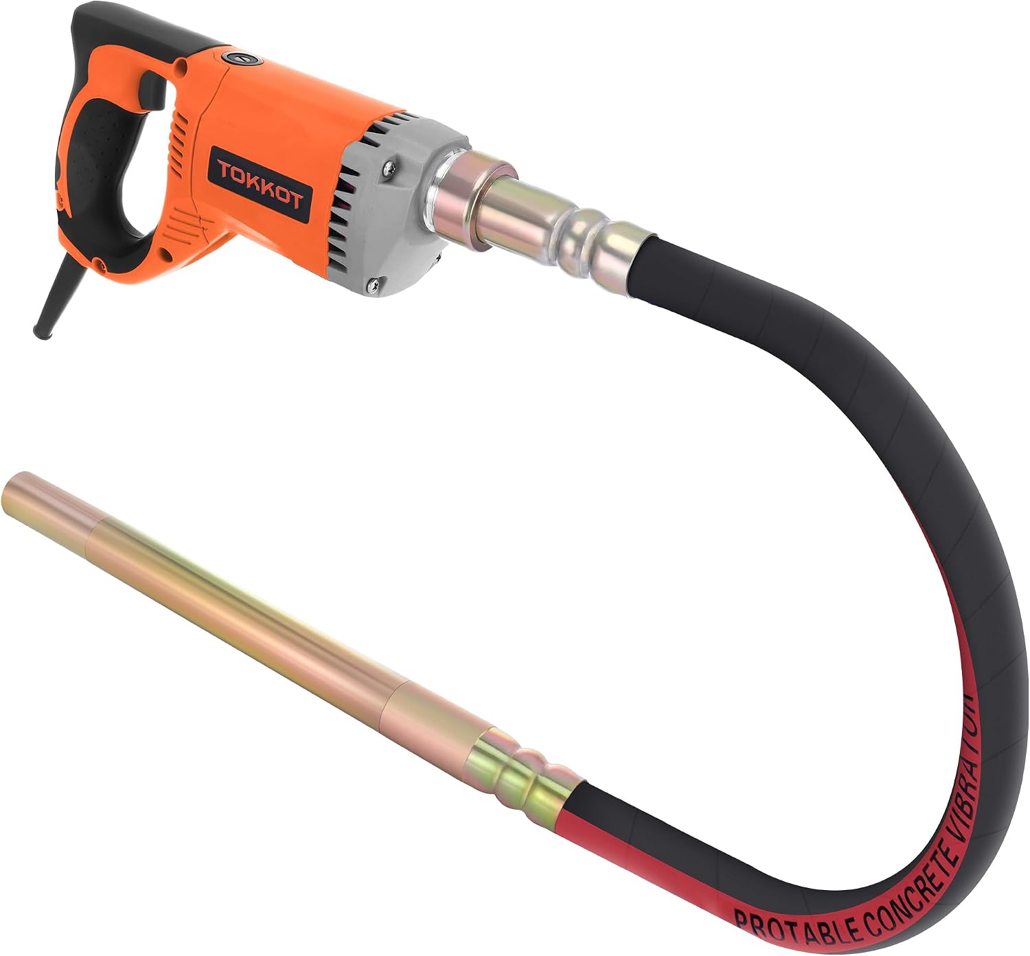 Detalle de Elektrischer Betonrüttler 1300 W mit 1,5 m Kupferstange – Hand-Betonvibrator für Platten und Fundamente