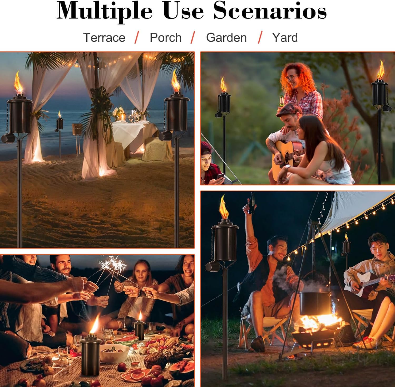 Detalle de ZSMAIKU Outdoor Torches, 16 oz
