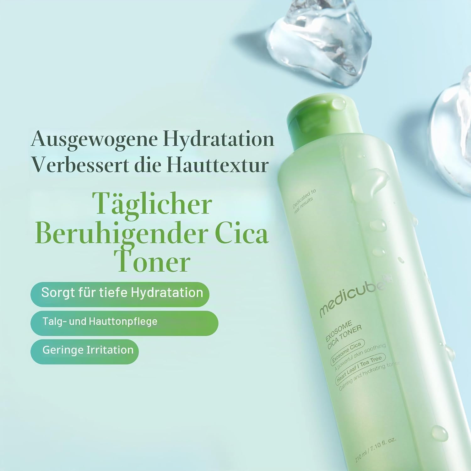 Detalle de medicube Exosome Cica Toner – Daily Soothing Toner (210 ml)