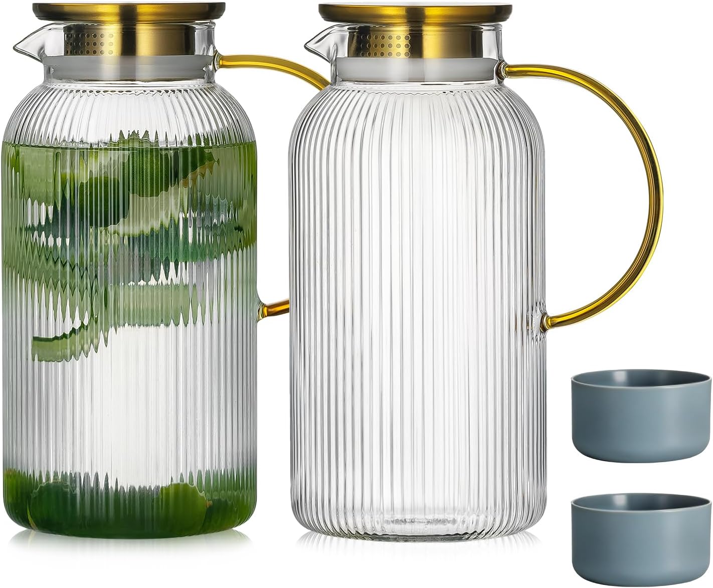 Detalle de Buaic 68 oz Glass Water Pitcher with Lid 🫗