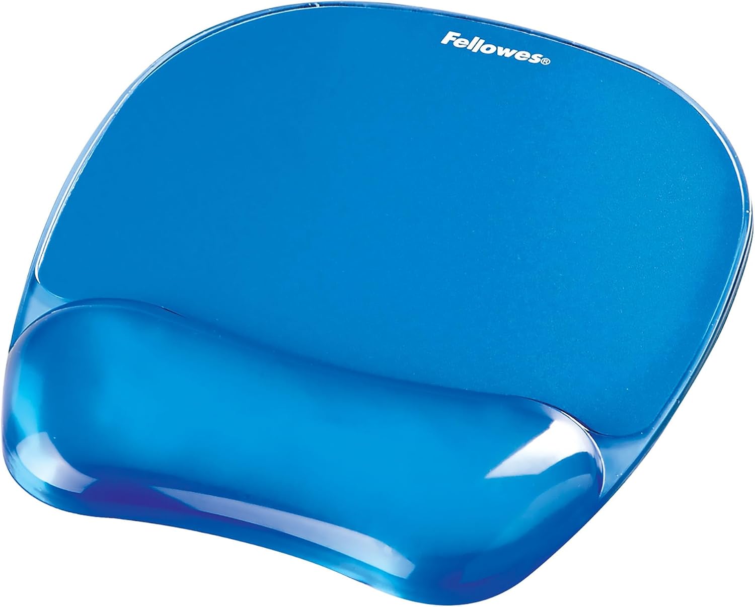 Detalle de Fellowes Crystals Gel Wrist Support Mouse Mat – Blue (15 cm x 20.2 cm x 23 cm)
