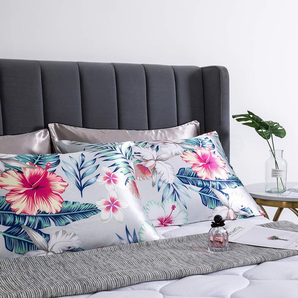 Detalle de Silk satin pillowcases 2 pack, 50x75 cm