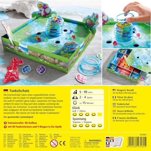 Detalle de Funkelschatz – Kinderspiel des Jahres 2018 von HABA: Interaktives 3D-Fantasiespiel für Familien