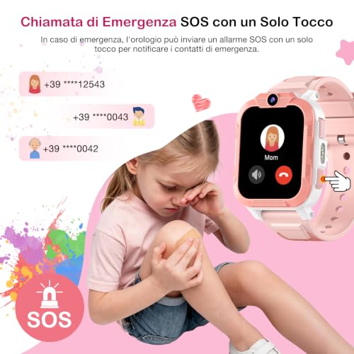 Detalle 2 de Baolubao Smartwatch Bambini 4G: videochiamate HD, GPS e modalità scuola