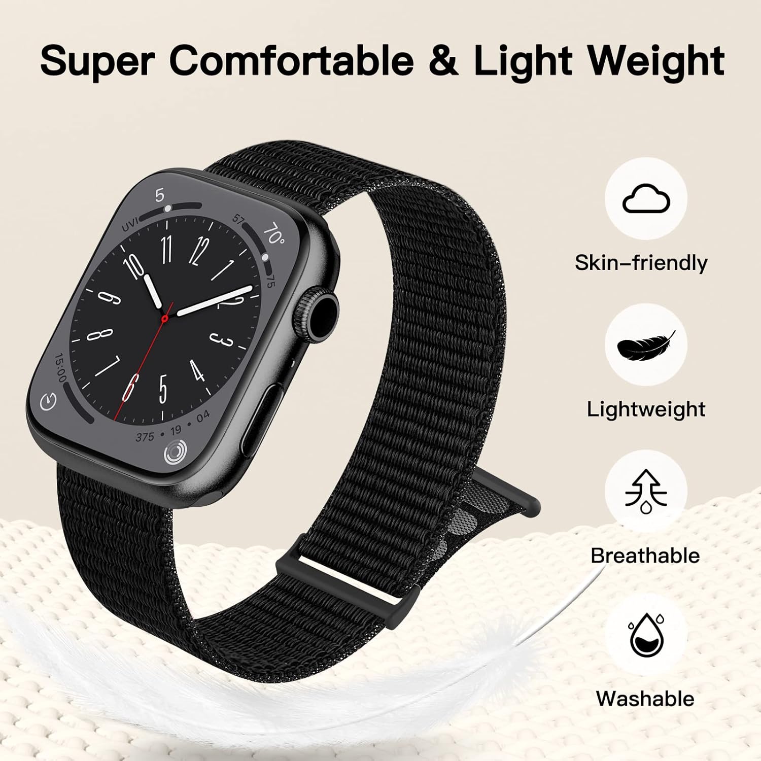 Thumbnail 3 de Yoohoo Nylon Straps for Apple Watch (44–49mm) – Comfortable, Quick-Release Replacement Bands