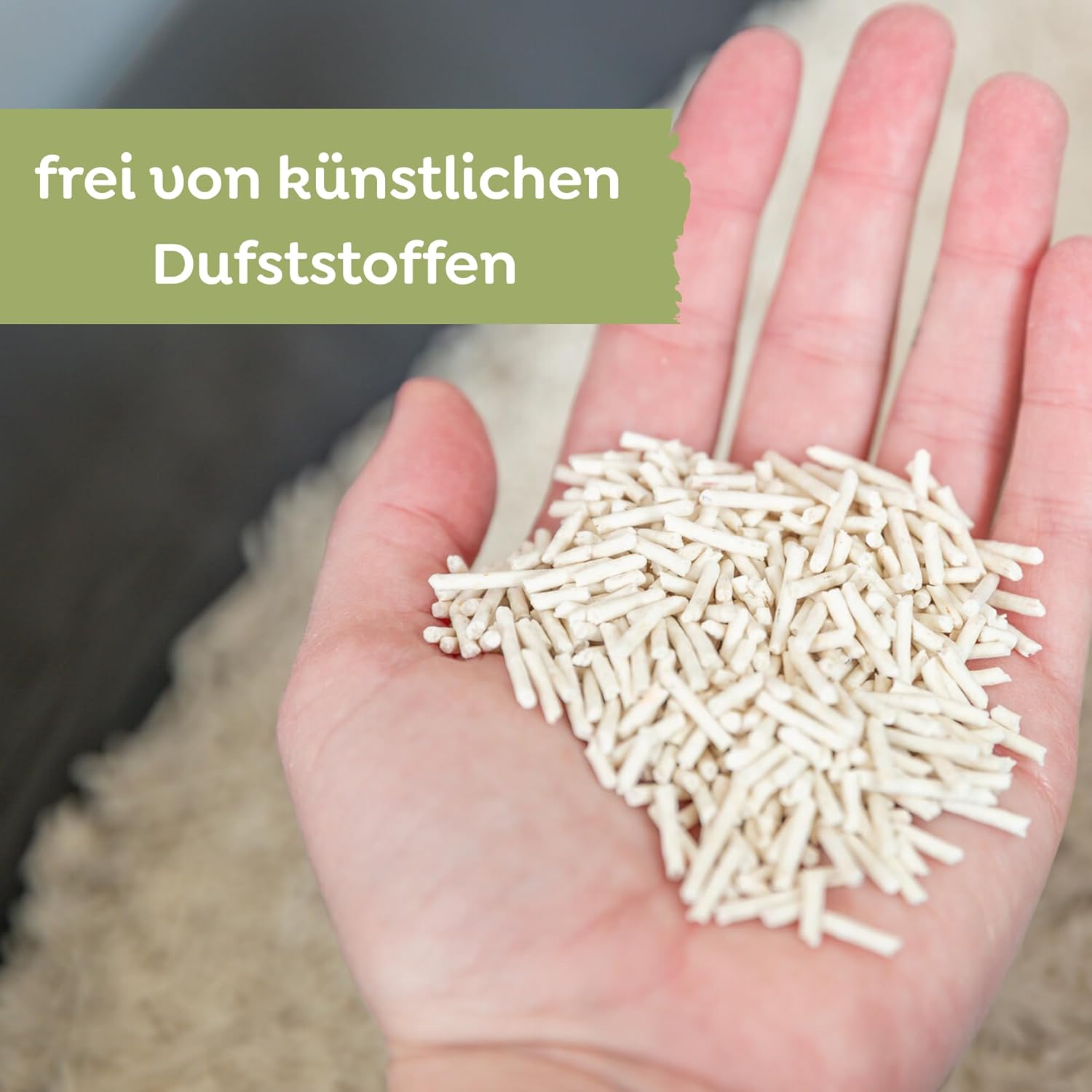 Detalle de Trixie Tofu-Klumpstreu 2,5 kg – staubarmes, geruchsneutralisierendes und biologisch abbaubares Katzenstreu für Katzentoiletten