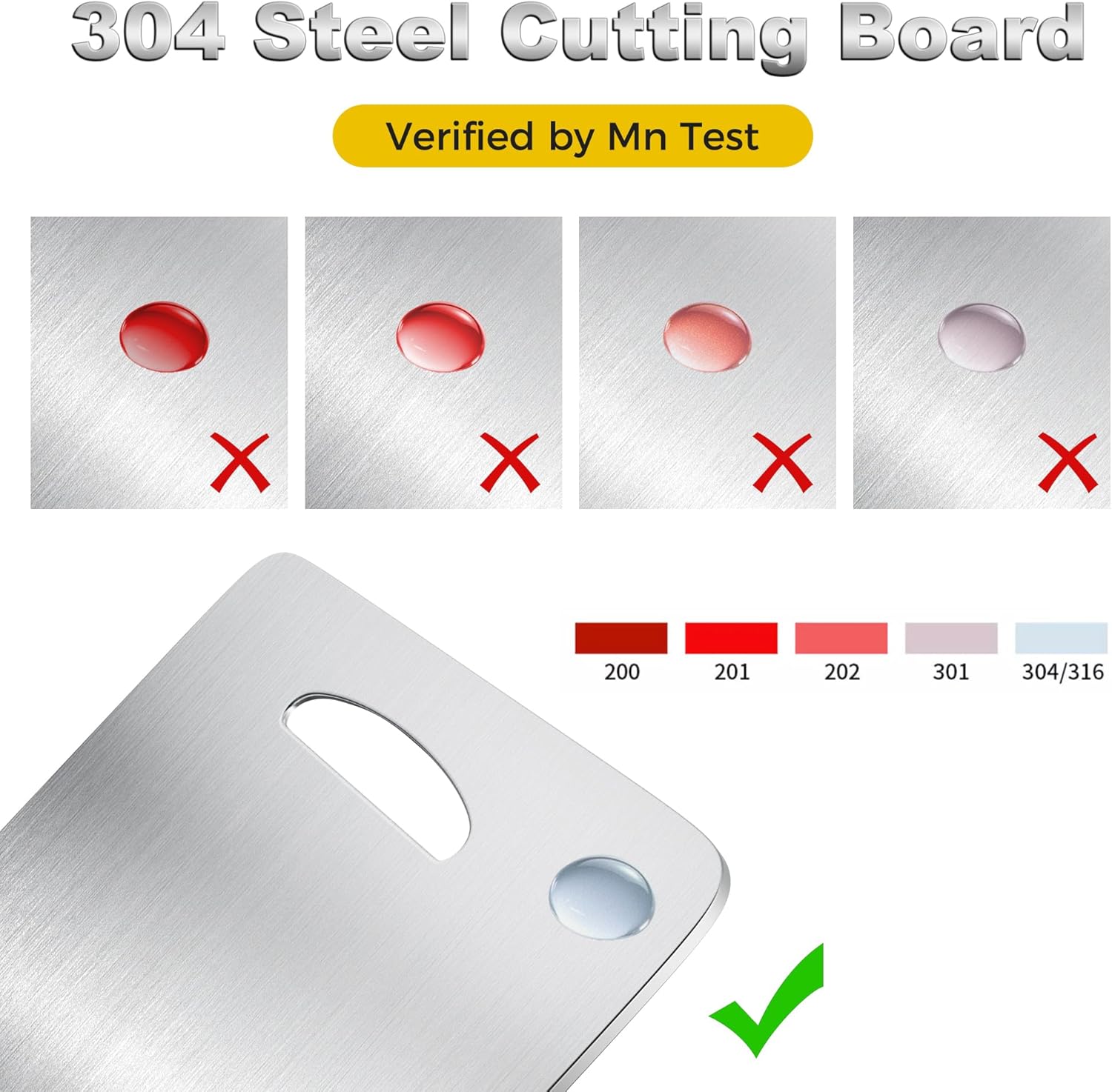 Thumbnail 6 de URMONA 3 PCS Stainless Steel Cutting Board Set