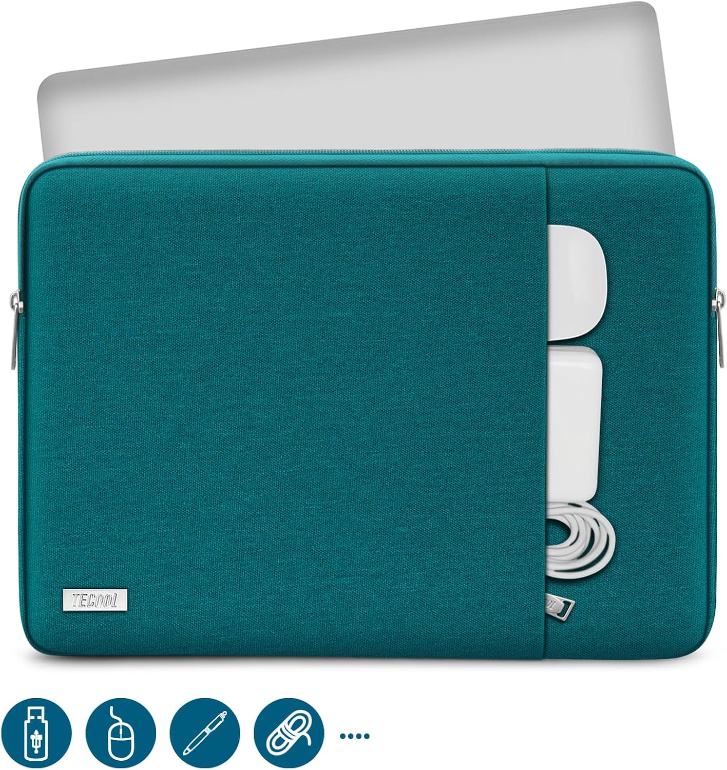 Thumbnail 1 de TECOOL 13,3 Zoll Laptop-Tasche wasserdichte Schutzhülle für MacBook Air/Pro und 13,3“-Ultrabooks (Teal)