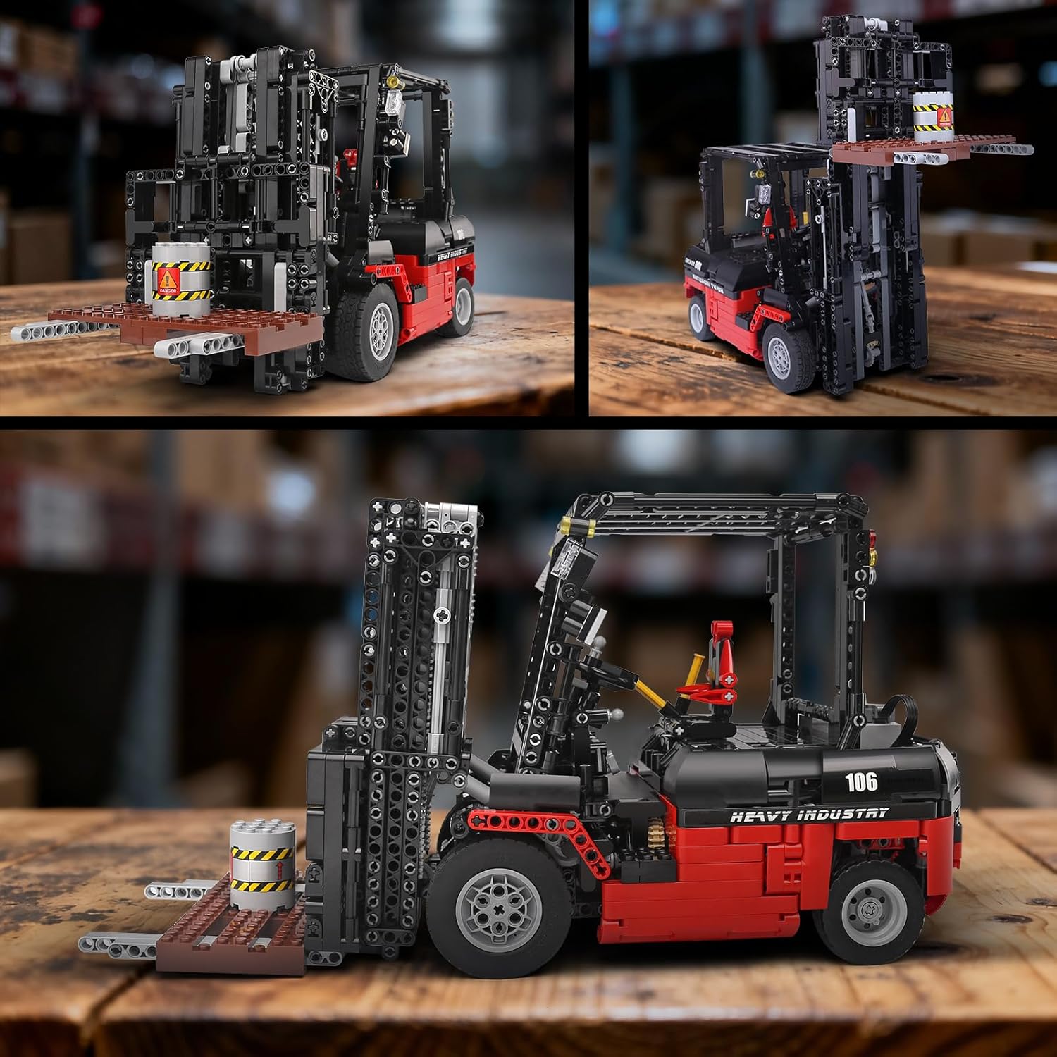 Thumbnail 5 de Mould King 13106 Technik Chariot élévateur télécommandé – 1 743 pièces, moteur 2,4 GHz, kit Technic (RC) pour adultes
