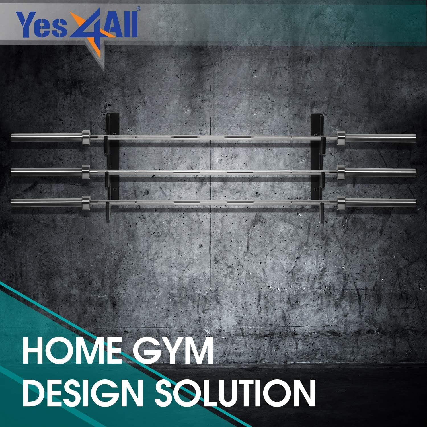 Thumbnail 4 de Yes4All Support mural horizontal pour haltères