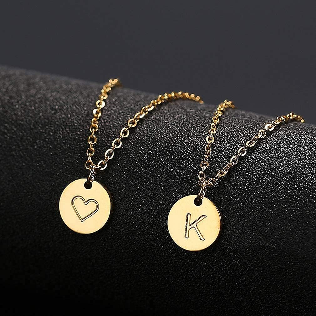 Thumbnail 3 de AFSTALR Damen-Initialen-Kette mit Buchstaben-Anhänger (Herz-Form) aus Edelstahl – Gold/Roségold/Silber
