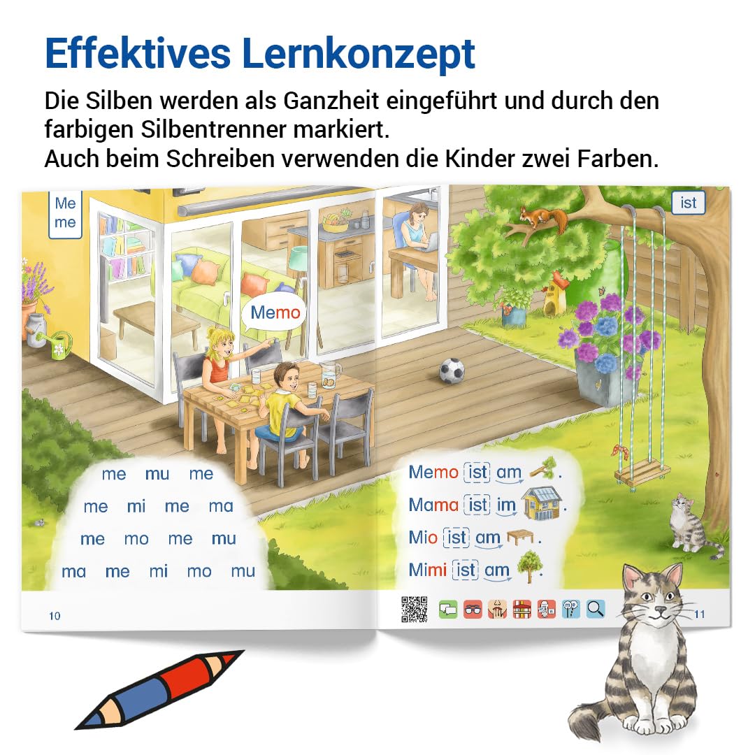 Detalle 2 de Mildenberger Verlag: ABC der Tiere 1 Neubearbeitung – Die Silbenfibel® som läsinlärningsbok