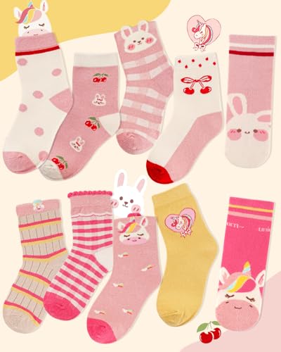 Detalle de Kyopp Chaussettes enfant 25-28 en coton, motifs animaux, 10 paires