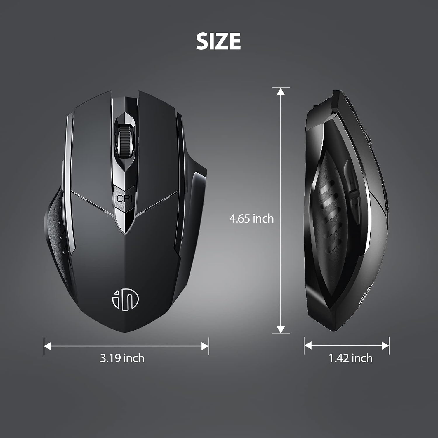 Thumbnail 5 de Inphic Souris sans Fil 1600 DPI