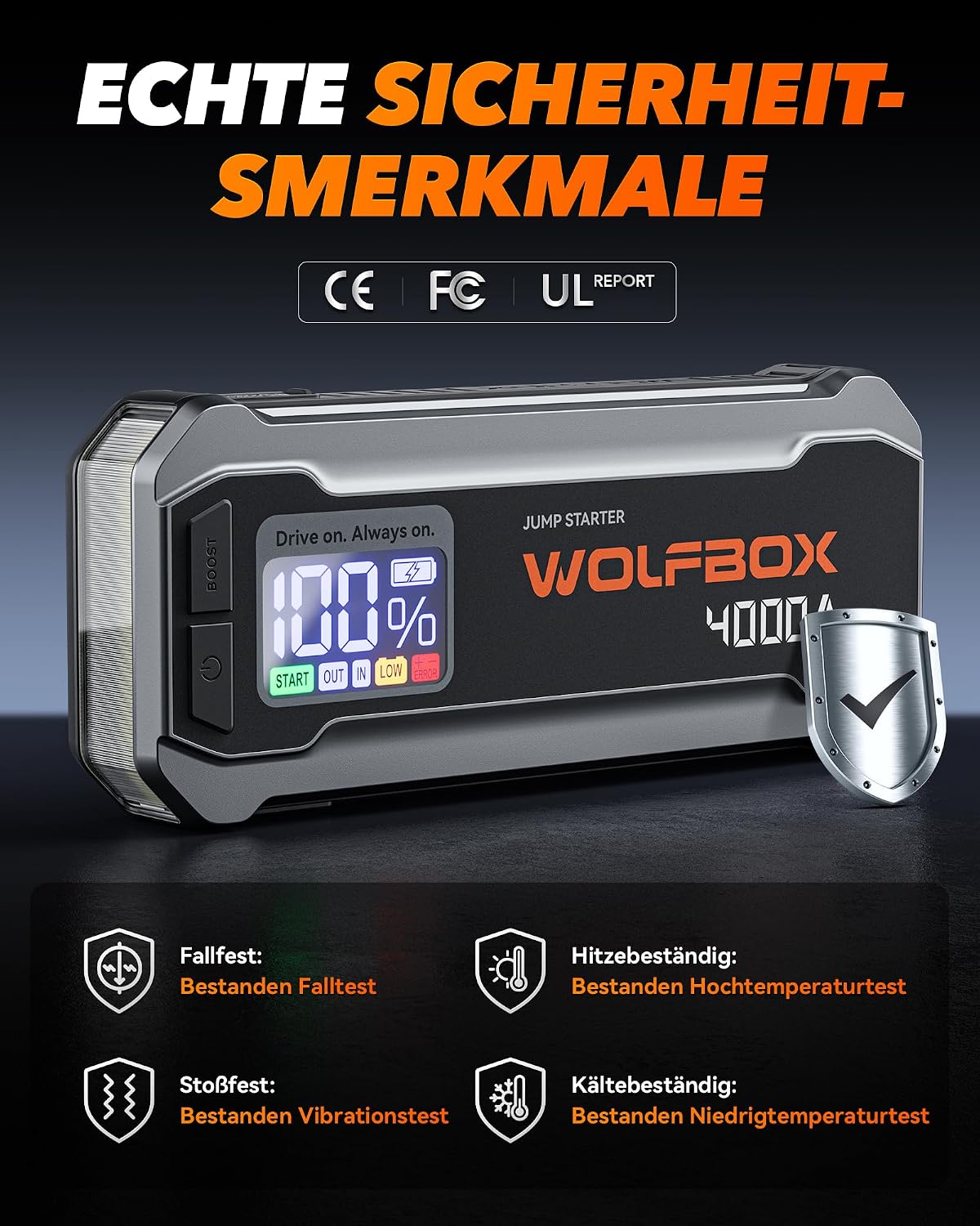 Thumbnail 6 de WOLFBOX Starthilfe Powerbank 4000A 12V für Auto