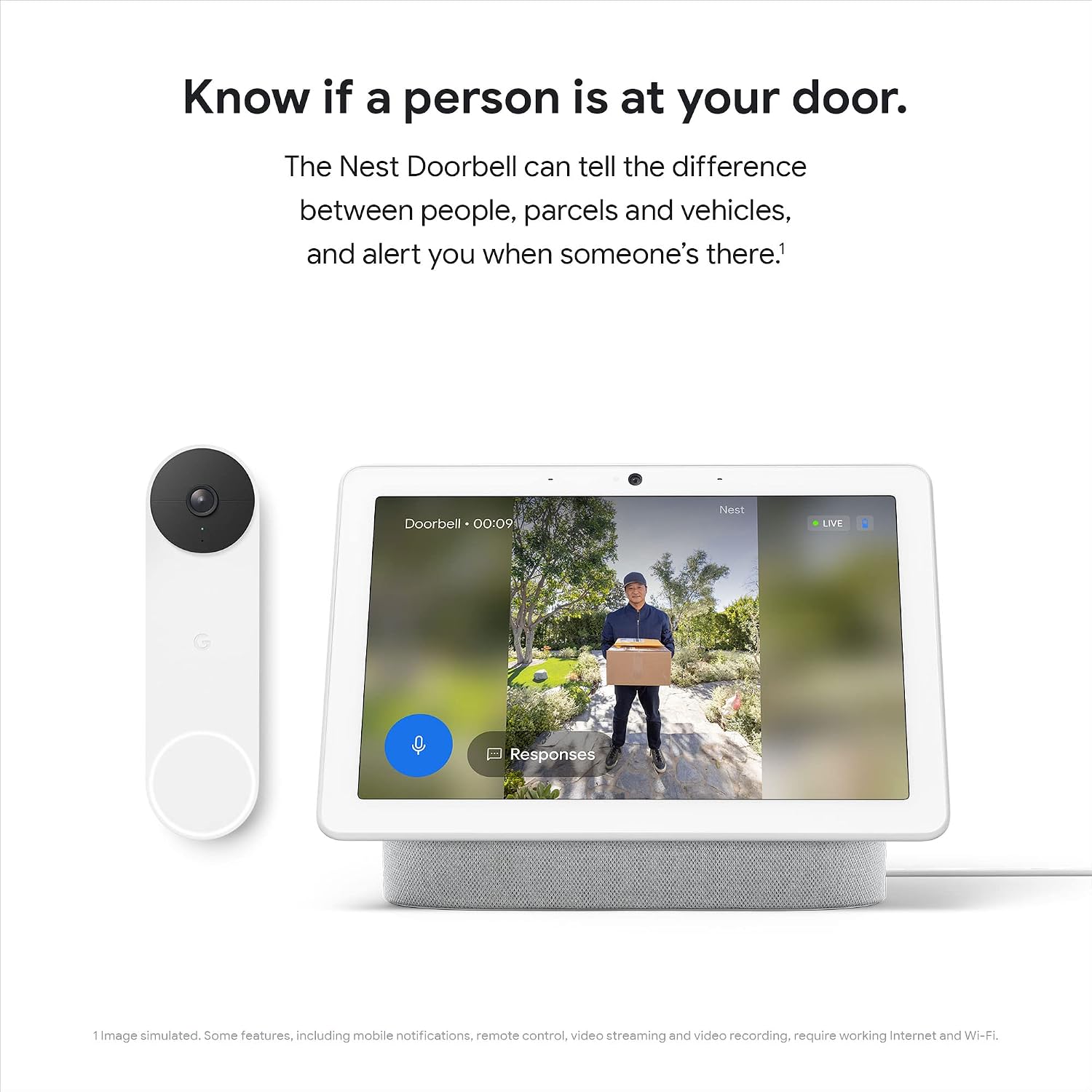Detalle de Nest Doorbell (Battery) 960p wireless camera