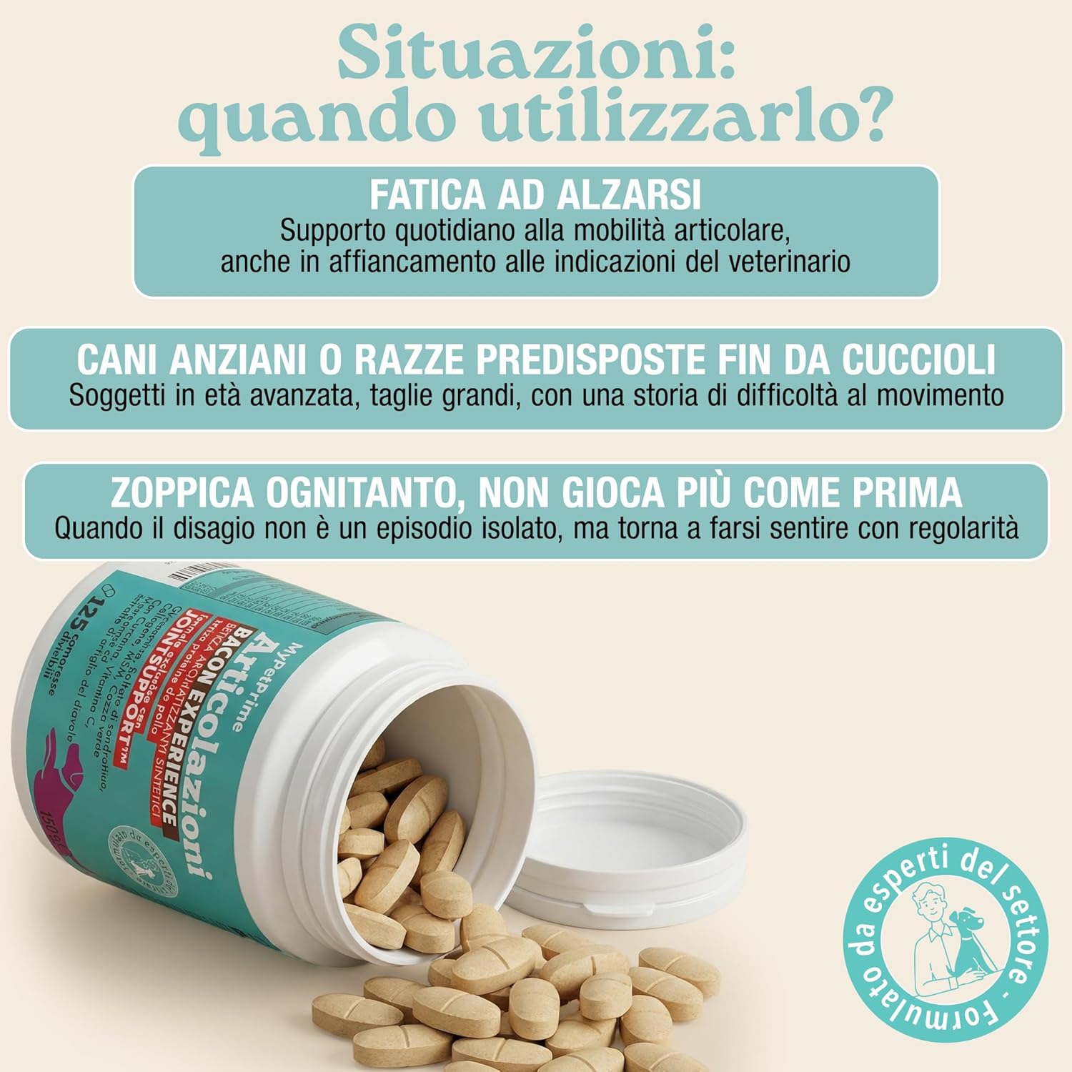 Thumbnail 3 de MyPetPrime Articolazioni Cane - Mangime Complementare 125 Compresse (Nuova Formula JointSupport)