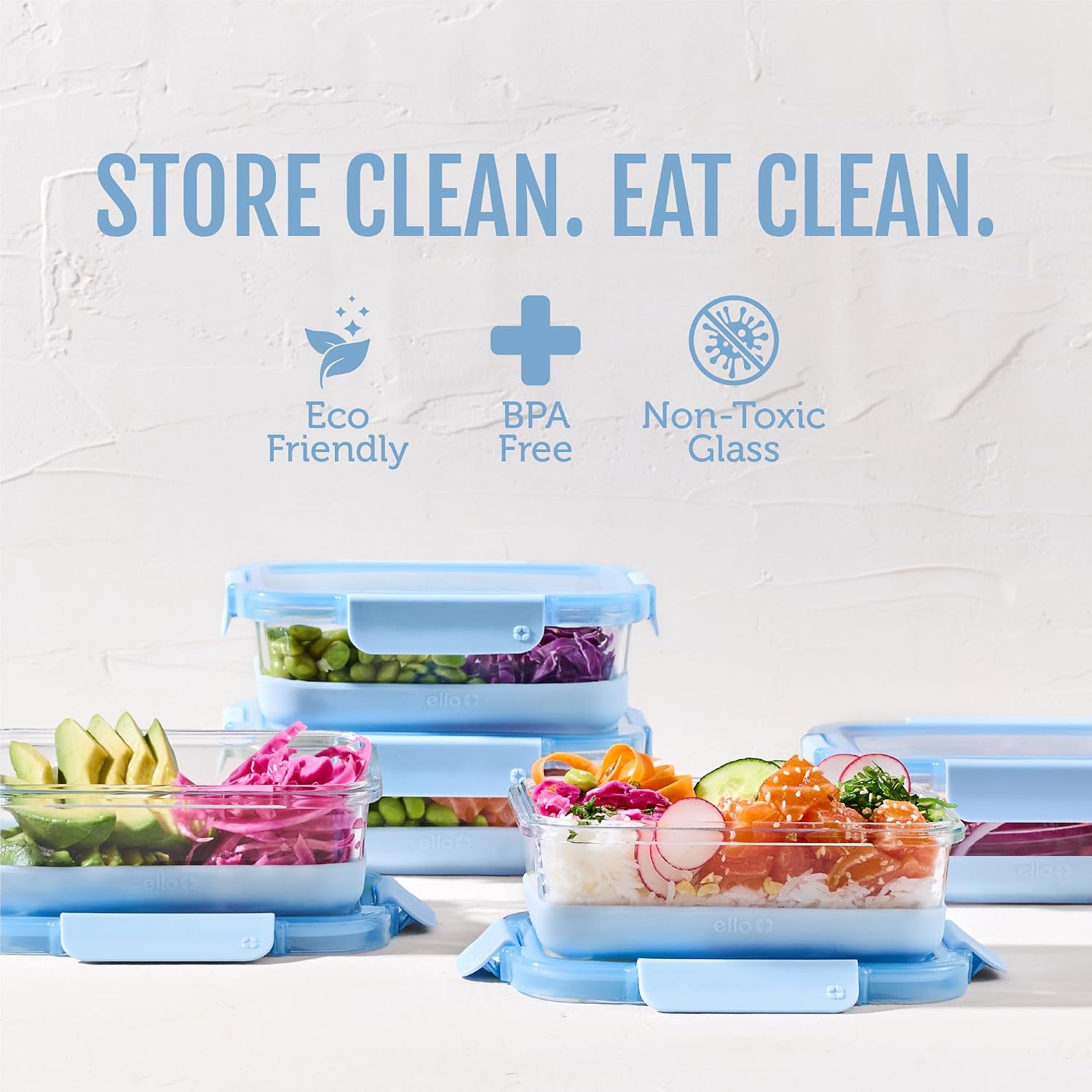 Thumbnail 1 de Ello Duraglass 3.4 Cup Meal Prep Glass Containers 🍽