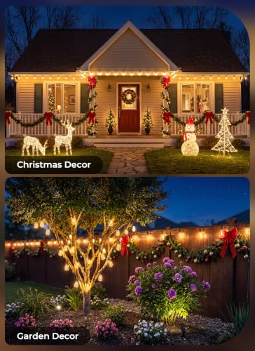 Thumbnail 8 de Brightown 52FT Solar String Lights Outdoor Waterproof – 26Hrs Runtime