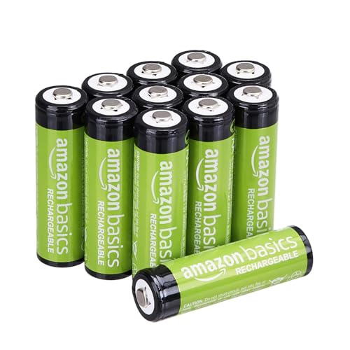 Detalle de Amazon Basics 12 pilas AA NiMH 2000 mAh: recargables, listas desde el primer uso
