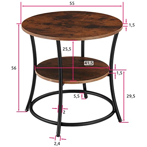 Thumbnail 2 de TecTake® Mesa Auxiliar Industrial en Madera Oscura