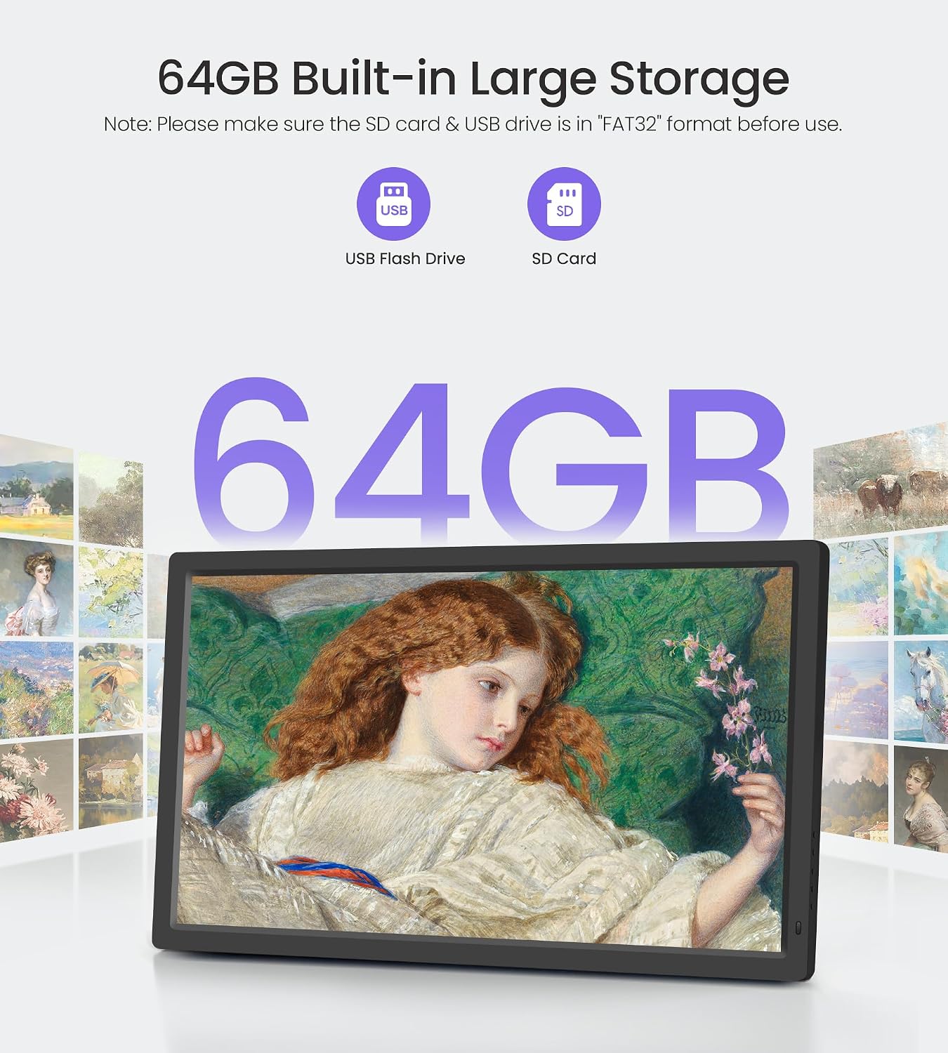 Detalle de FANGOR 21.5" Digital Photo Frame 64GB
