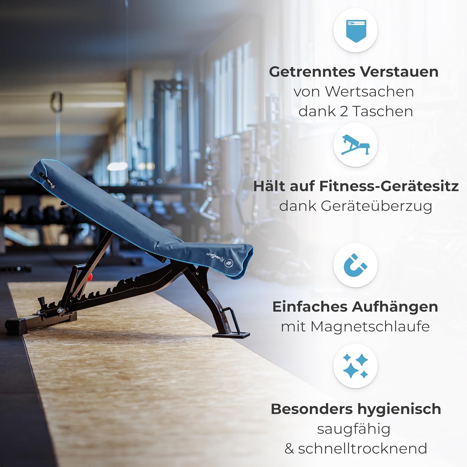 Thumbnail 5 de NirvanaShape Fitness-Handtuch mit Magnet-Clip: ultrasaugfähig & kompakt fürs Gym