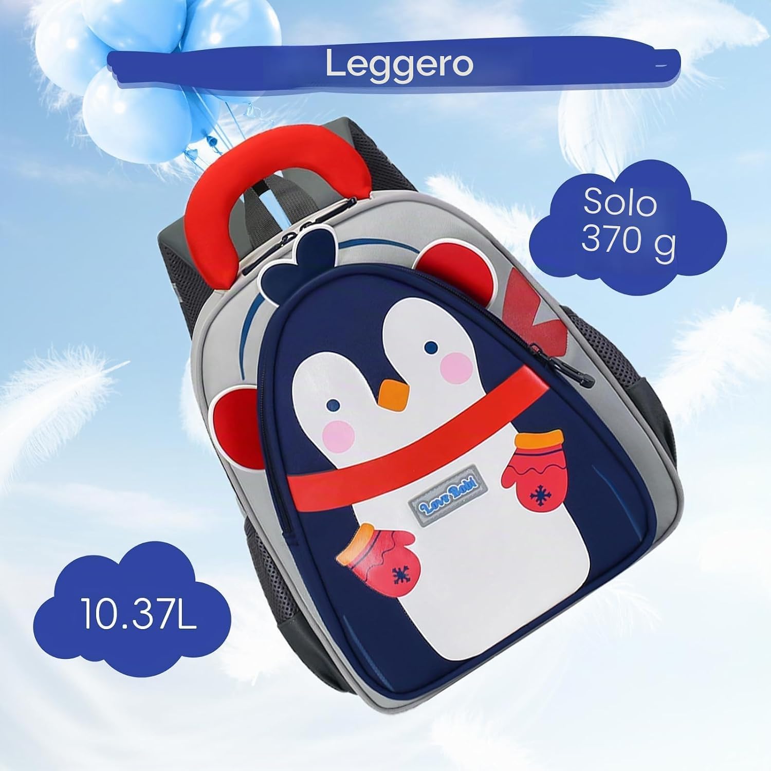 Thumbnail 6 de PROTAURI Zainetto Bambino: zaino asilo 10,3 L con design animale 3D e cinturino toracico