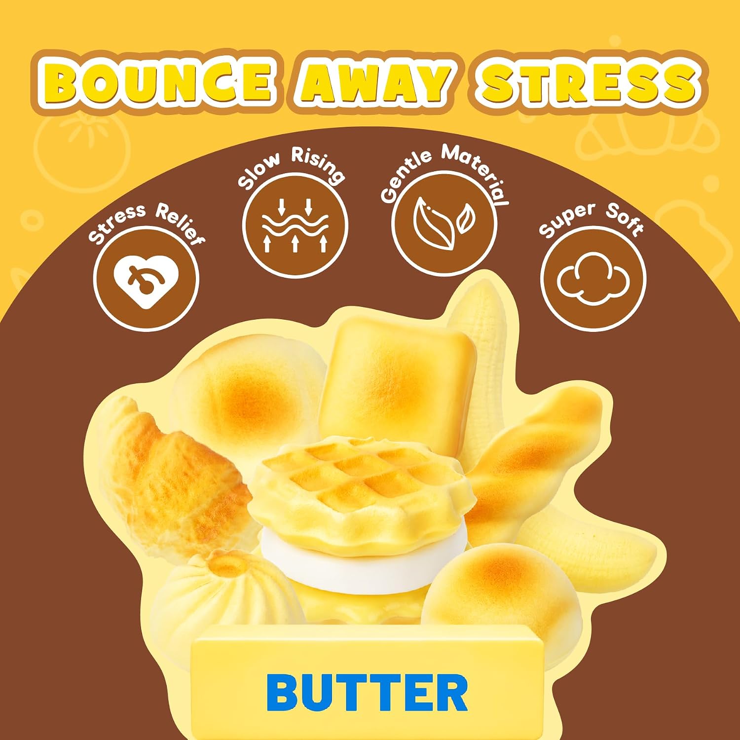 Thumbnail 1 de 9 Pack Bread Slow Rising Squishy Set – Realistic Bread & Dessert Fidget Toys