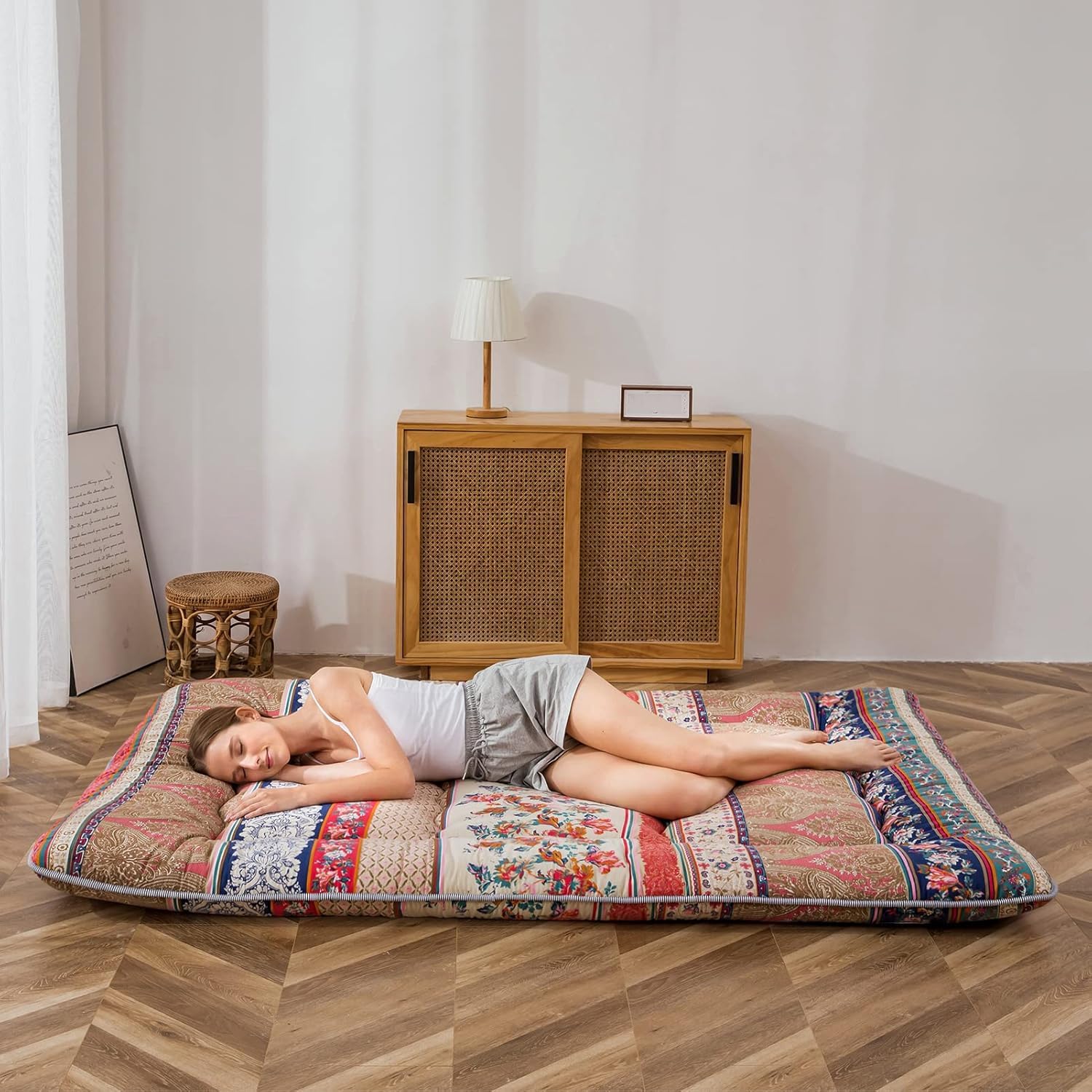 Detalle de MAXYOYO 2502-(series) Japanese Floor Futon Mattress, Queen, Foldable