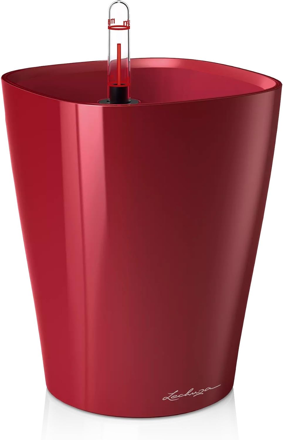 Detalle de LECHUZA DELTINI rosso scarlatto vaso autoirrigante 19x11,5x15