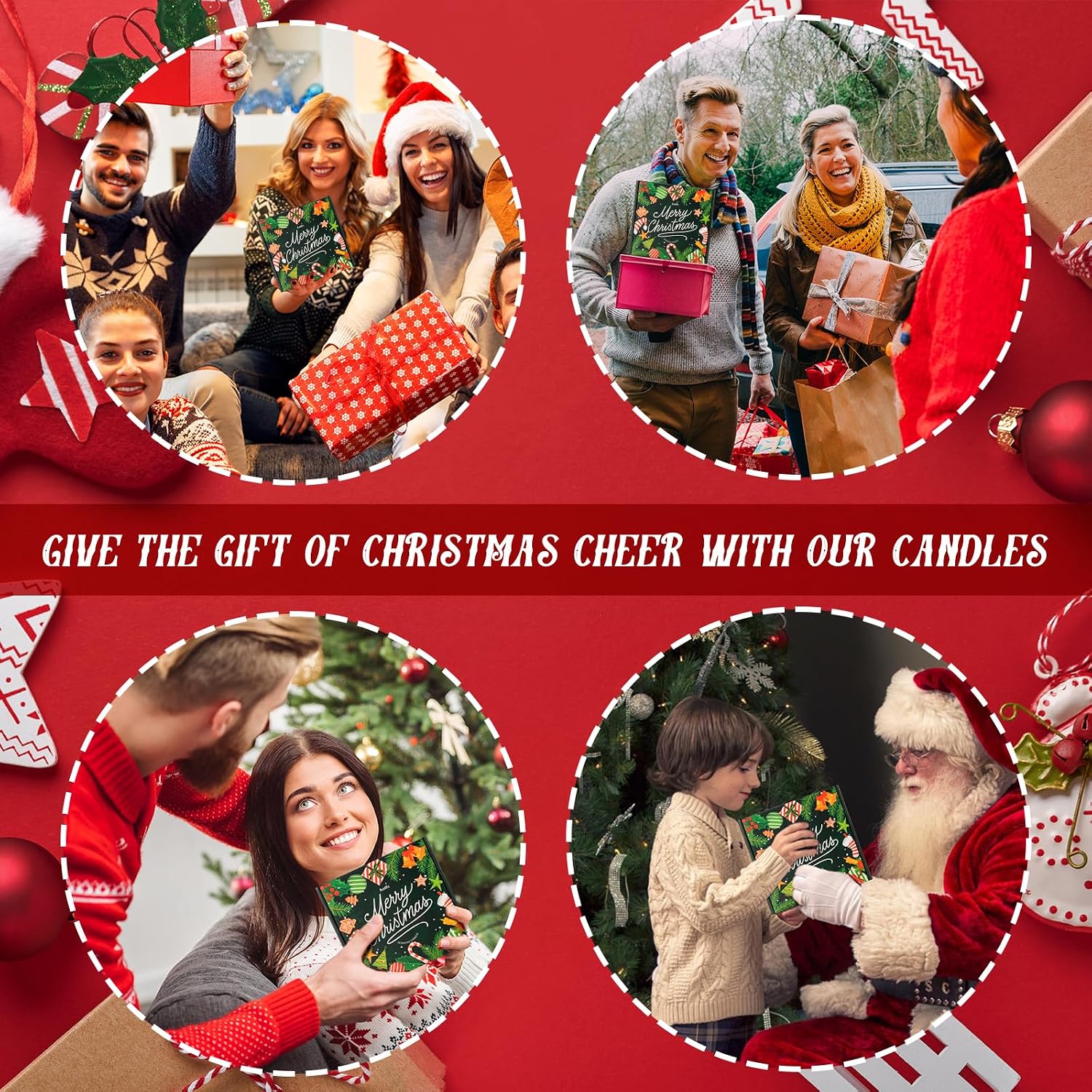 Thumbnail 6 de Auelife Christmas Cookies Soy Wax Jar Candle, 7 oz Holiday Scent