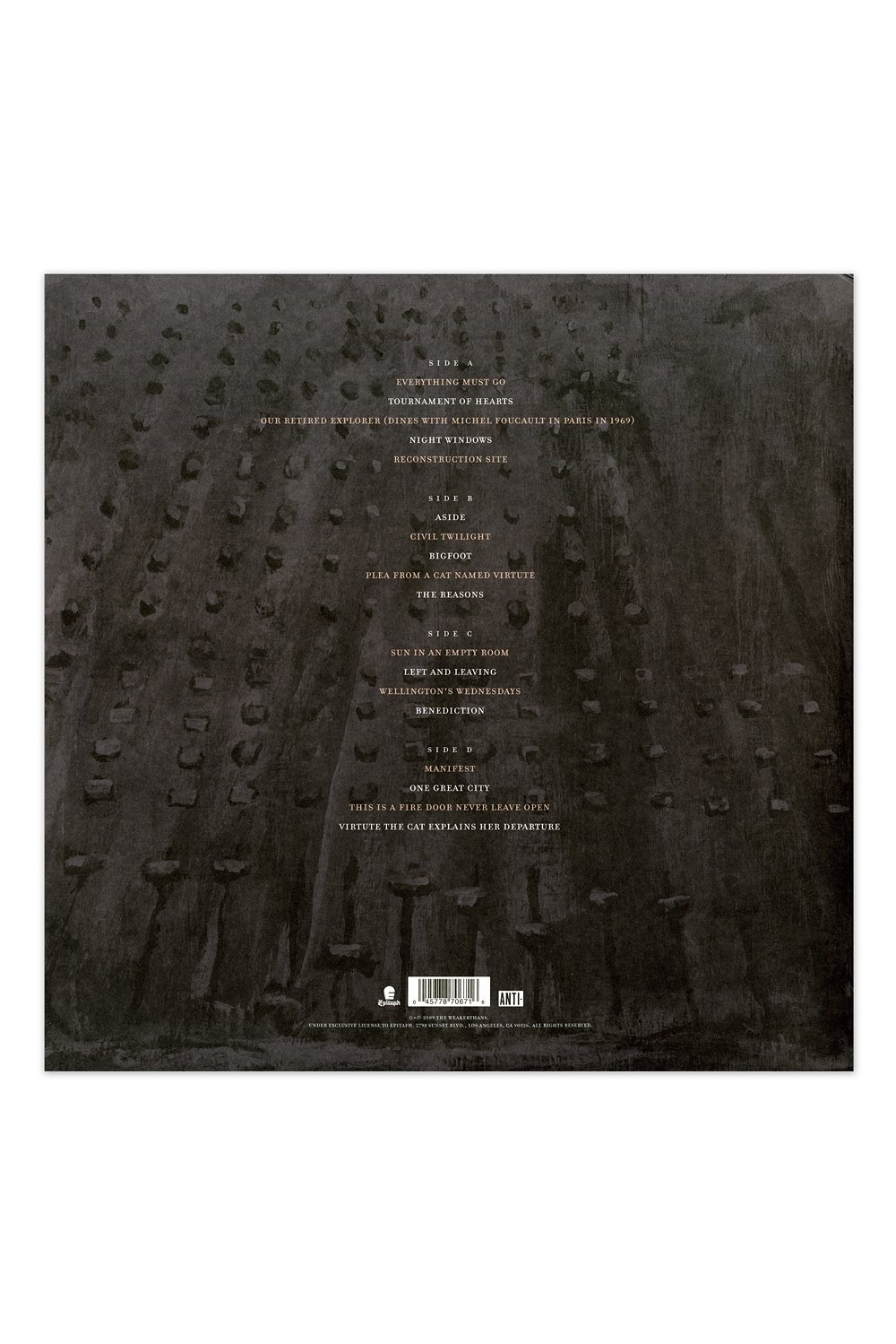 Detalle 2 de The Weakerthans Live at the Burton Cummings Theatre Vinyl Album