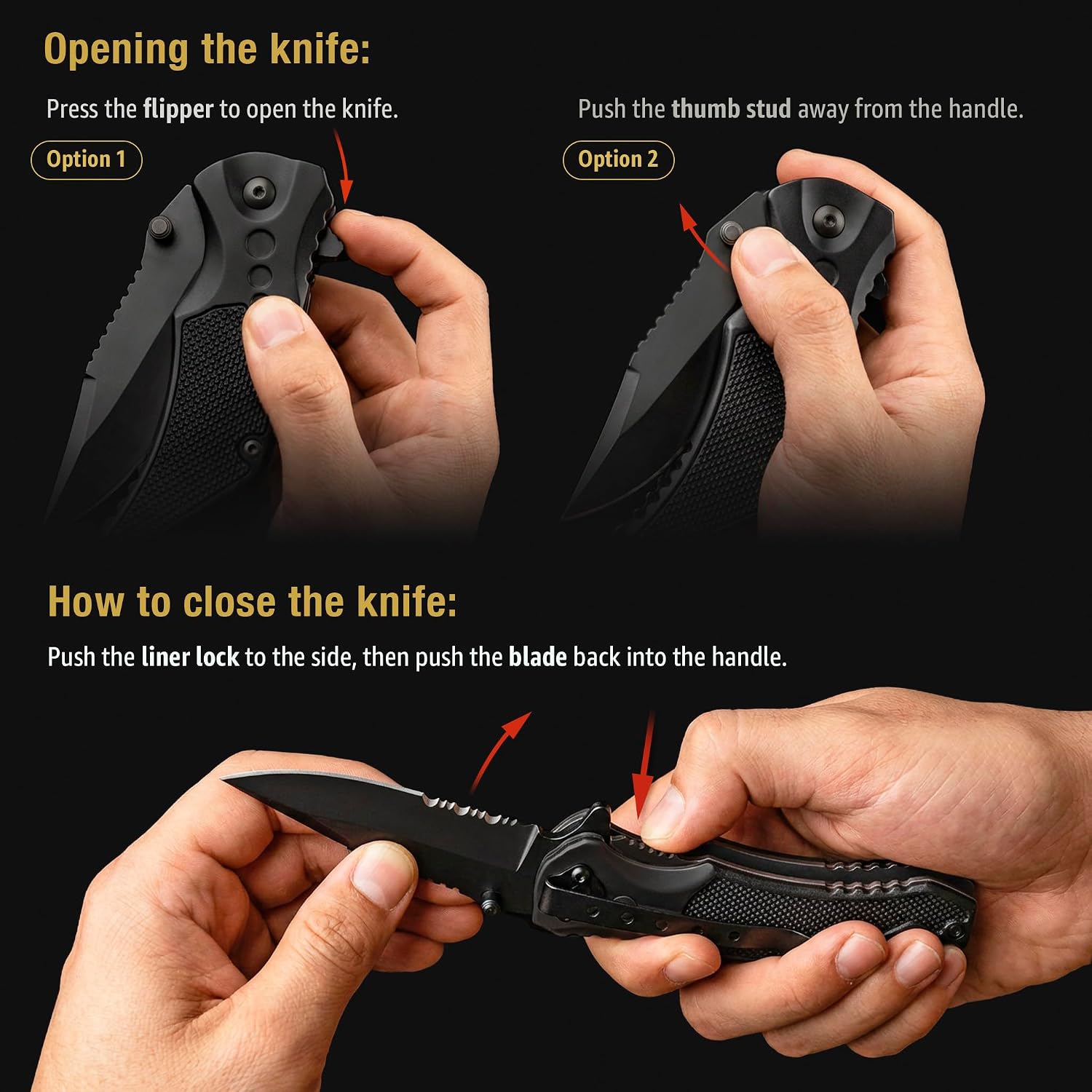 Thumbnail 6 de GOOD WORKER Folding Pocket Knife HB 207