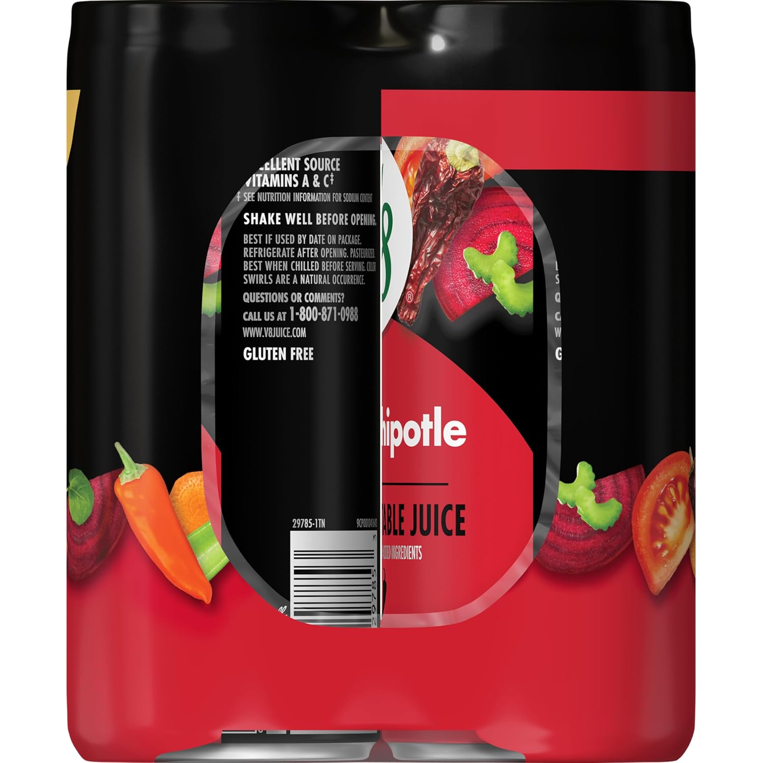Thumbnail 4 de V8 200000029786 Spicy Chipotle Vegetable Juice, 8 fl oz Cans, 24-Pack
