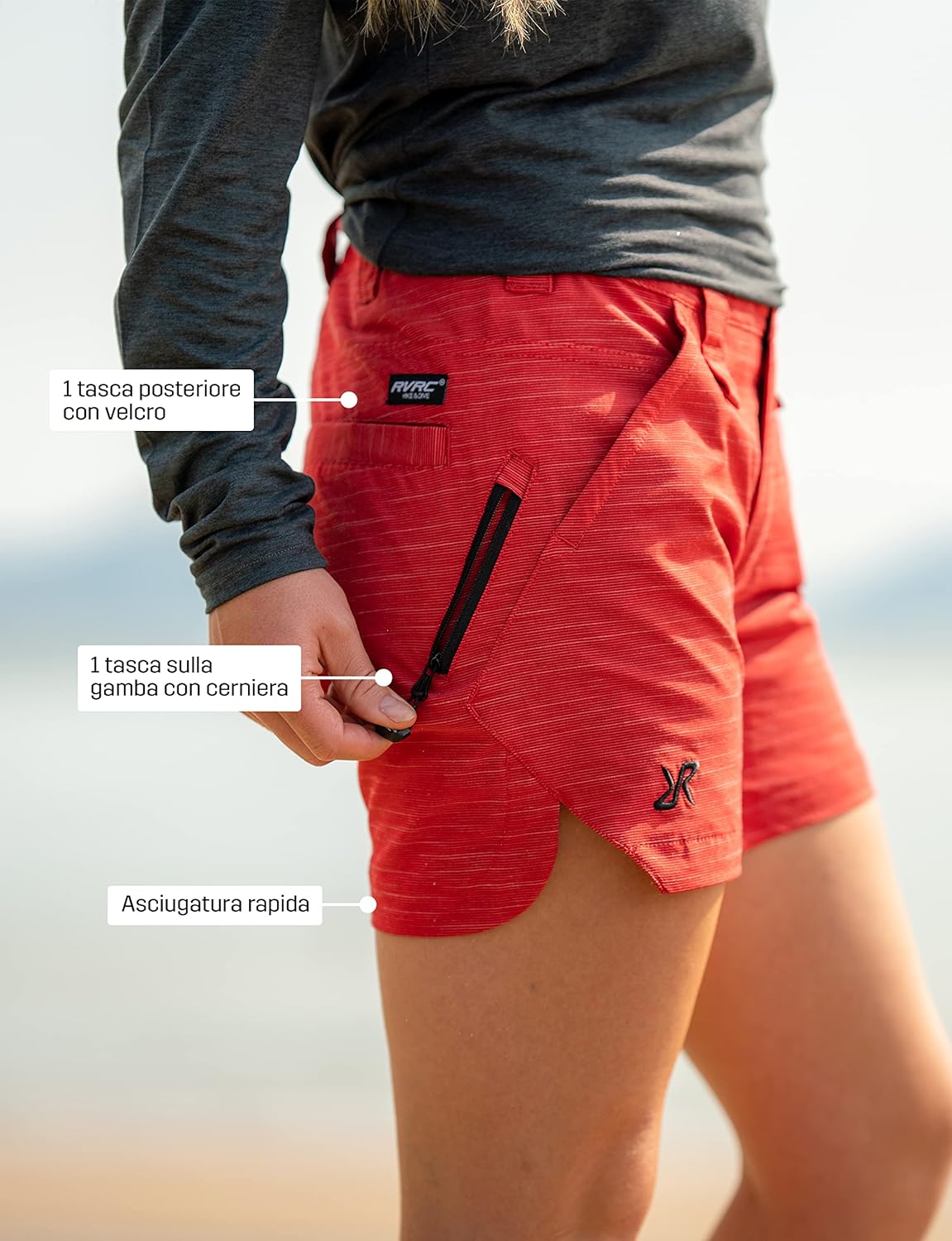 Thumbnail 5 de RevolutionRace Hike & Dive Shorts da donna: pantaloncini ibridi trekking e bagno