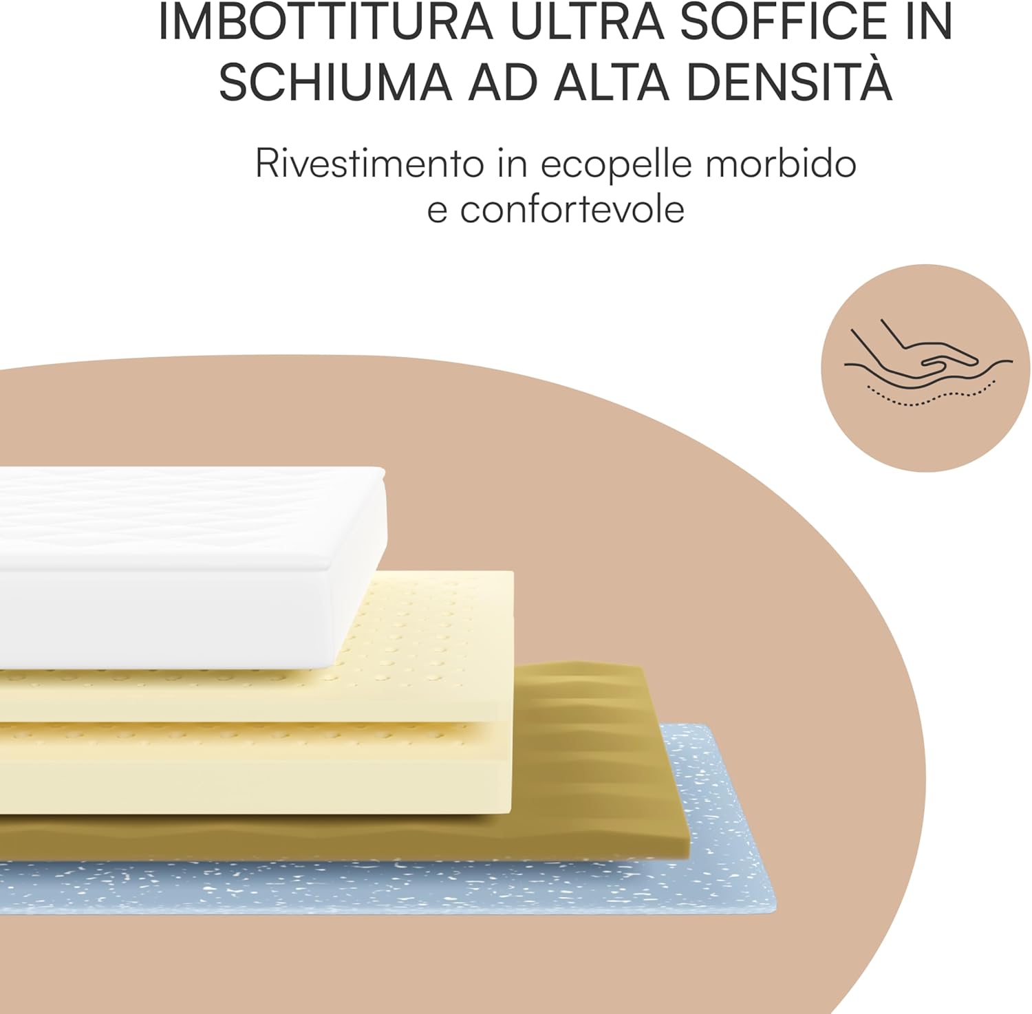 Thumbnail 6 de Baroni Home Sgabello Bar Girevole con Altezza Regolabile – Bianco, 59–79 cm, Base Cromata