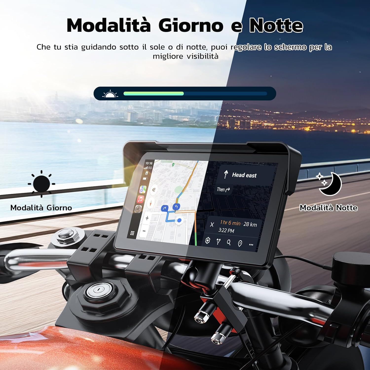 Thumbnail 6 de LAMTTO CarPlay et Android Auto sans fil pour moto — Écran 7 pouces IP67, navigation GPS sans fil
