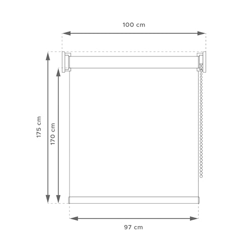 Thumbnail 2 de Estor Enrollable Día/Noche Blanco Roto 100×175 cm 🪟